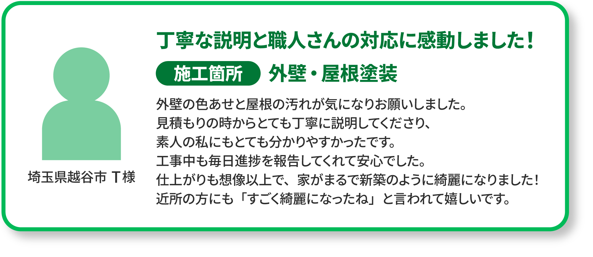 埼玉県越谷市T様の声