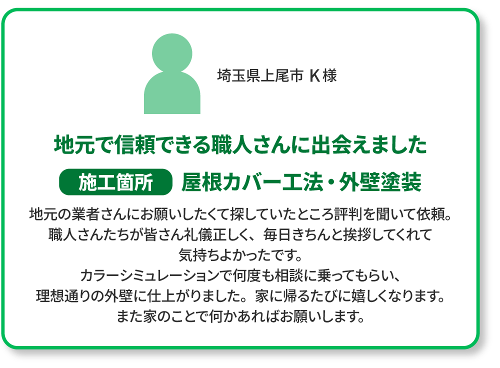 埼玉県上尾市K様の声